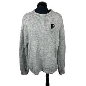 Pink By Victoria’s Secret Gray Knit Crew Neck Sweater - Women’s M